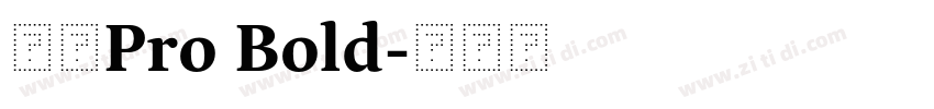 日产Pro Bold字体转换